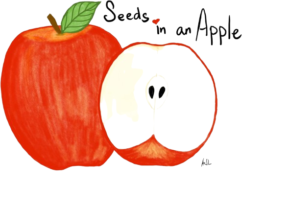 Seeds in an Apple Logo